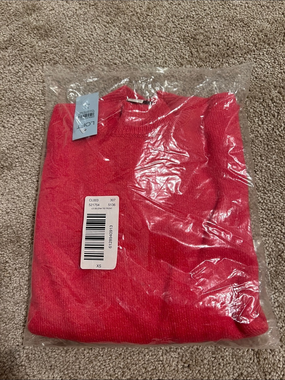 LOFT NWT pink sweater XSP